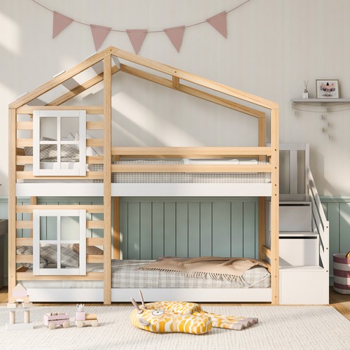 Kinderbett etagenbett hausbett - kinderbett,